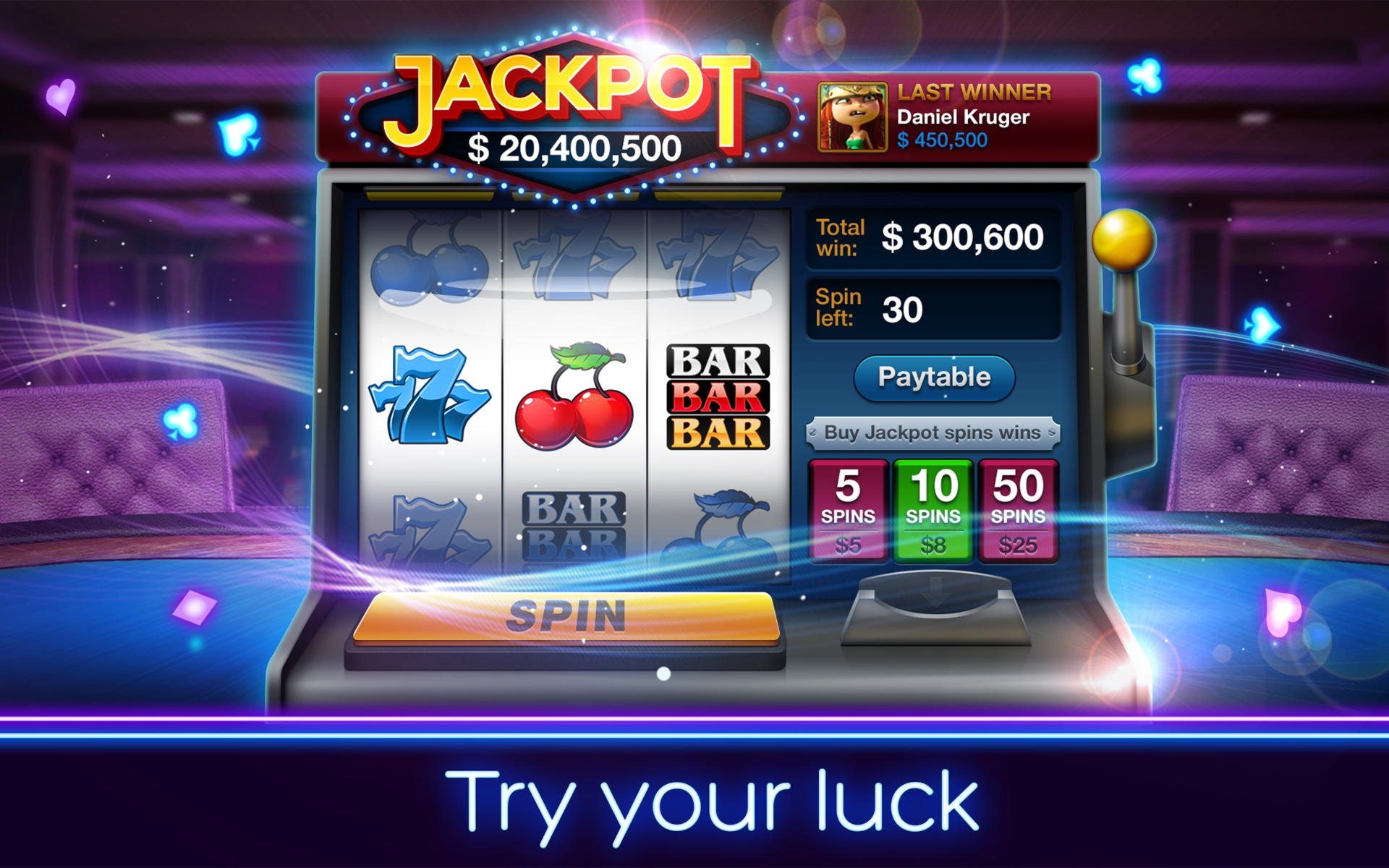 30 Free Casino Spins at Touch Lucky Casino