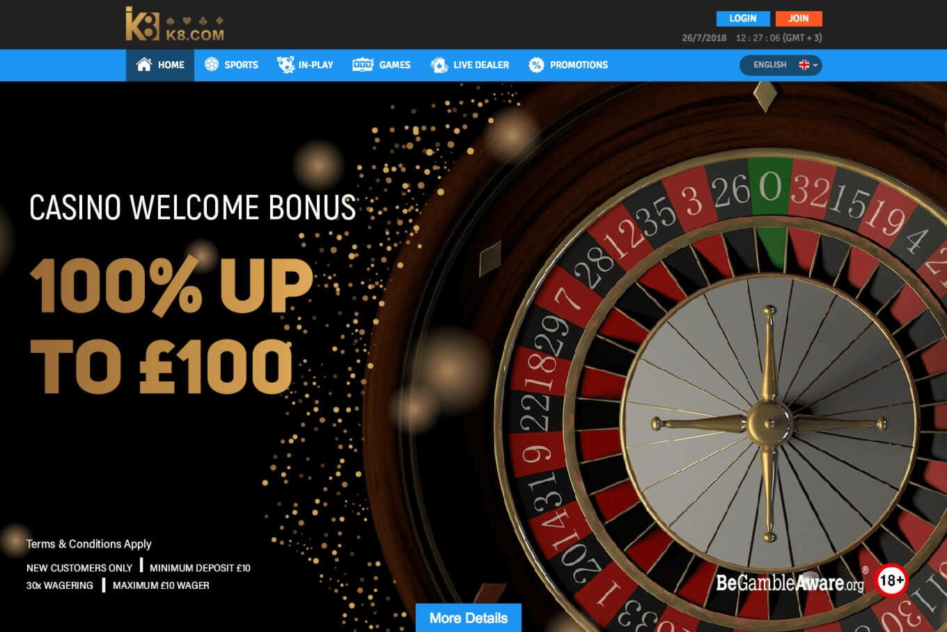 835% Match Bonus Casino at Royal Panda Casino