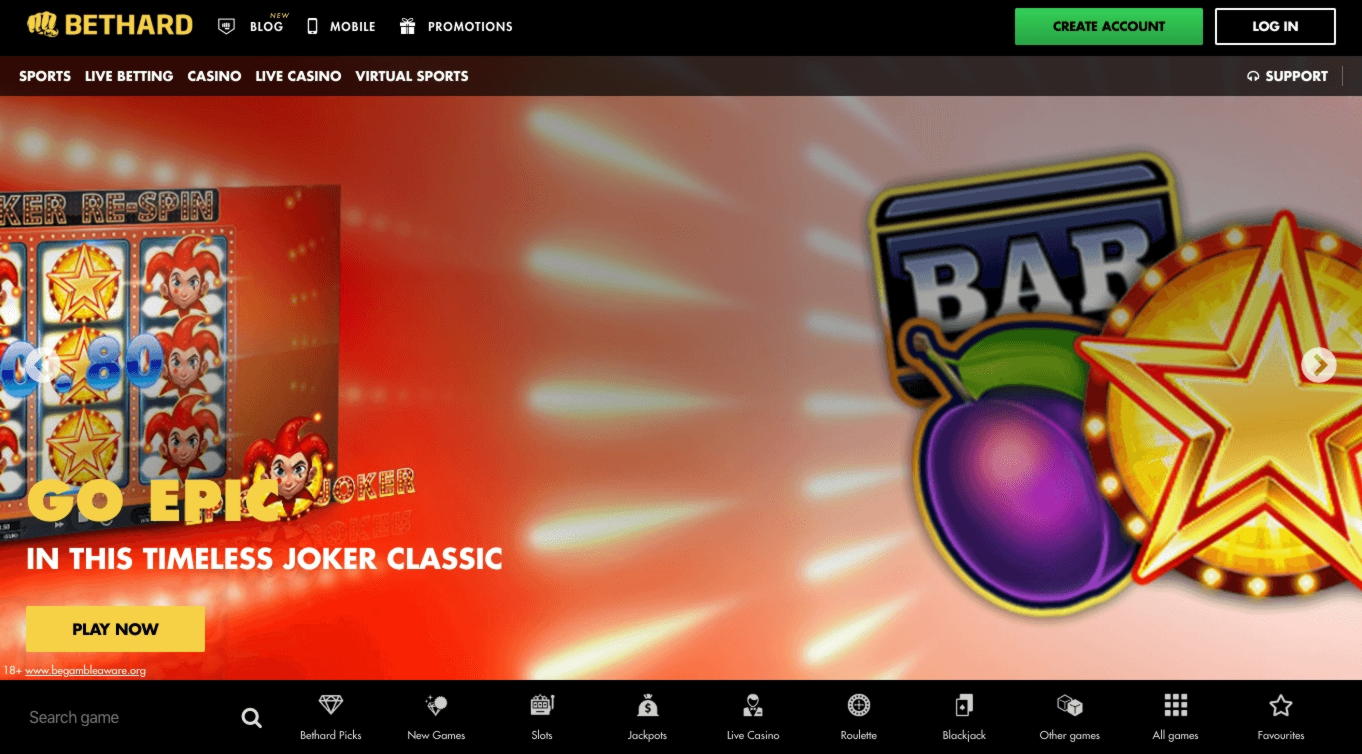140% Deposit match bonus at Casino com