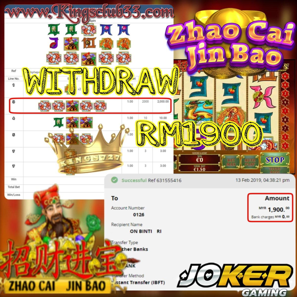 780% Match Bonus Casino at Touch Lucky Casino