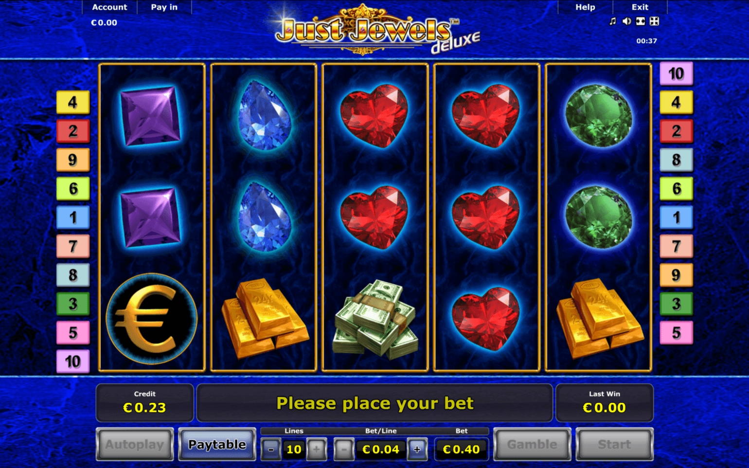 EURO 3215 NO DEPOSIT at Guts Casino