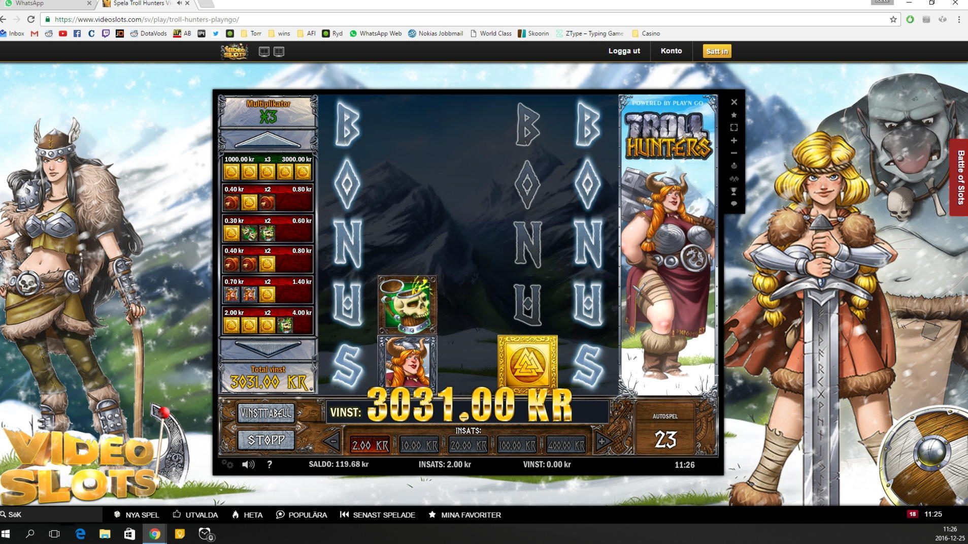 Eur 250 Casino chip at Winner Casino
