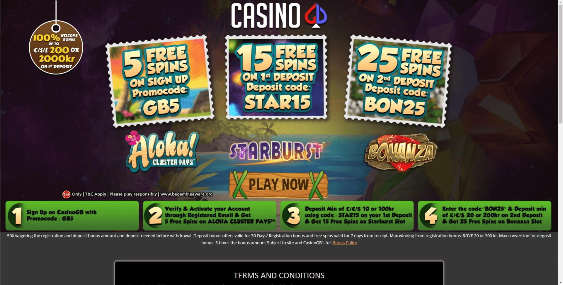 50% Match bonus casino at Casimba Casino