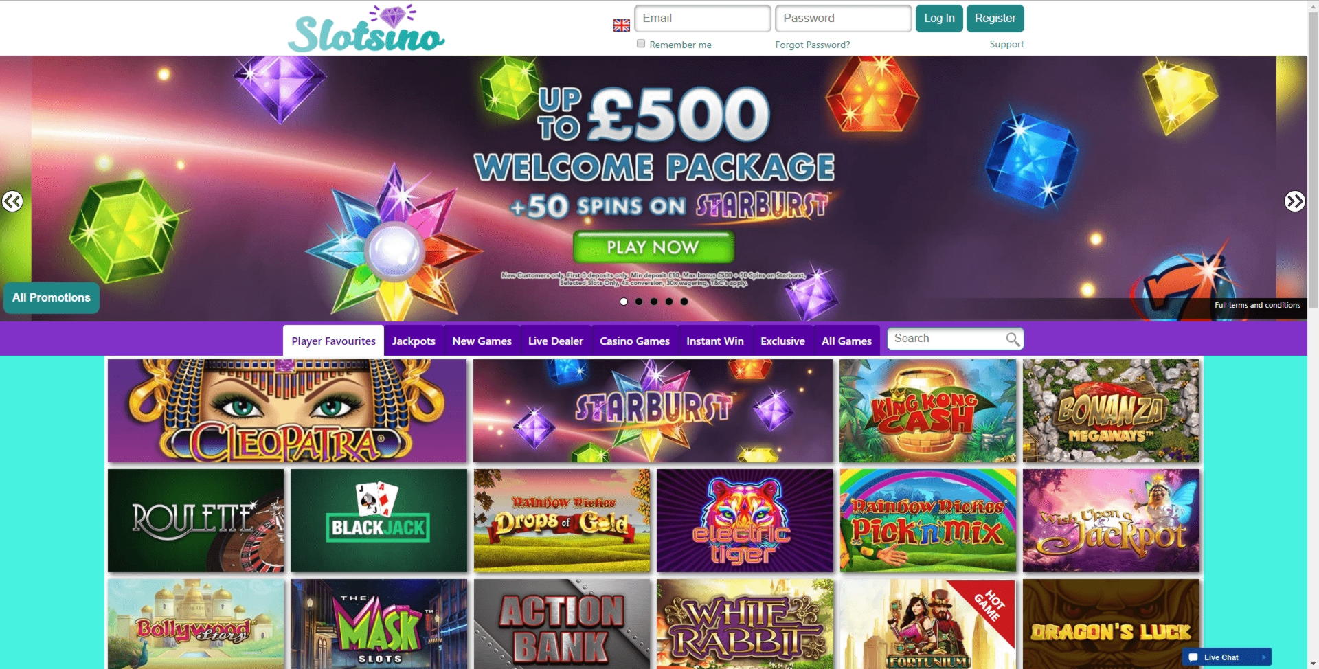 725% First Deposit Bonus at 777 Casino