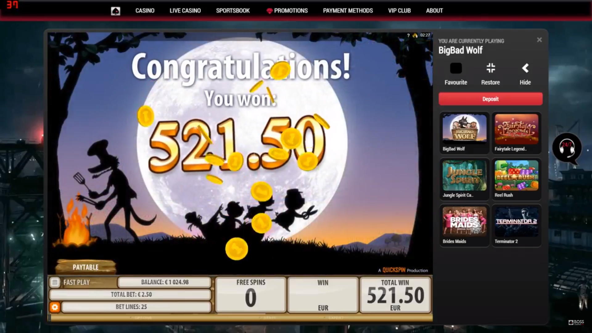 €645 Online Casino Tournament at Hopa Casino