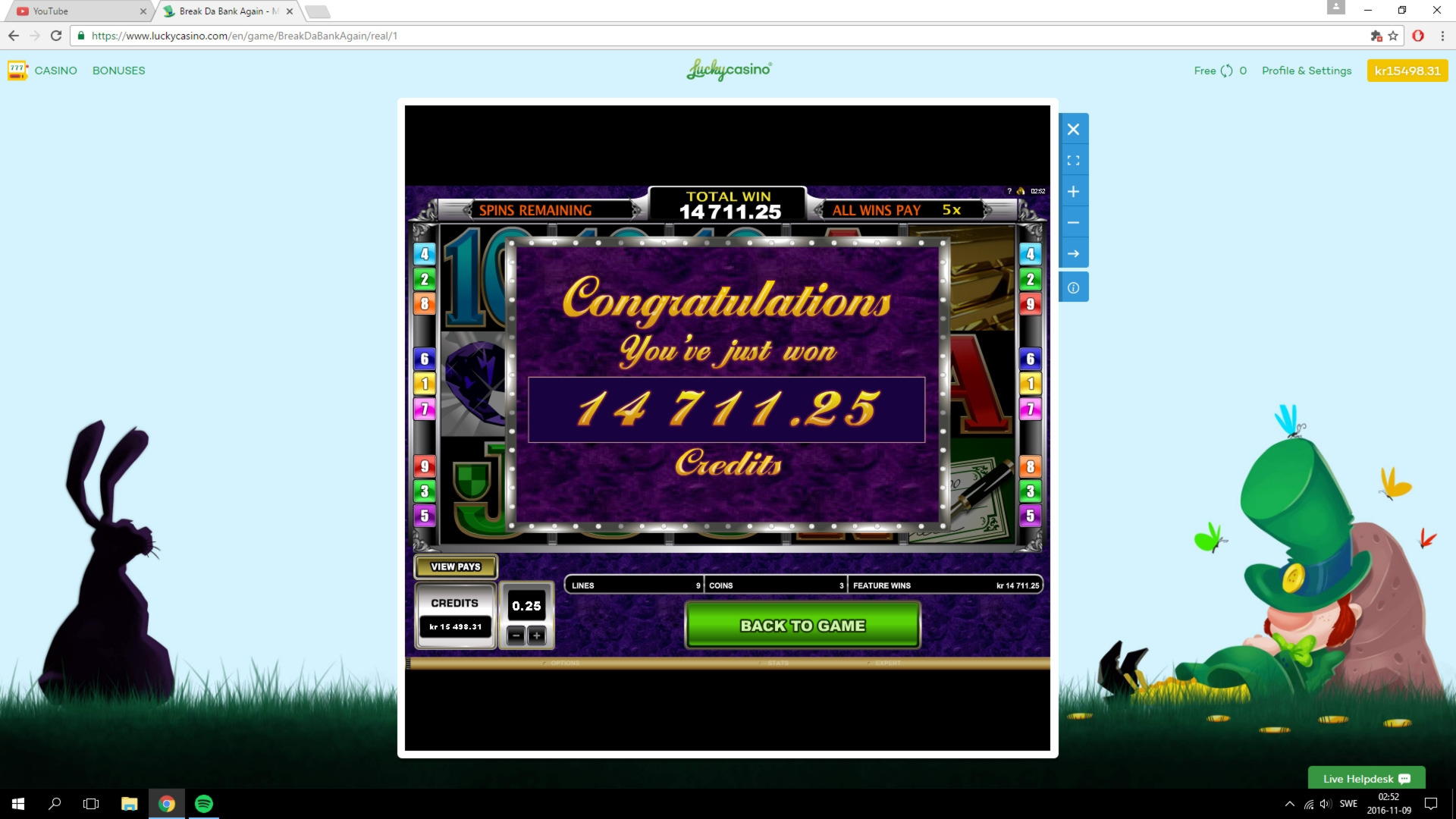 110 Free Spins no deposit at Royal Panda Casino