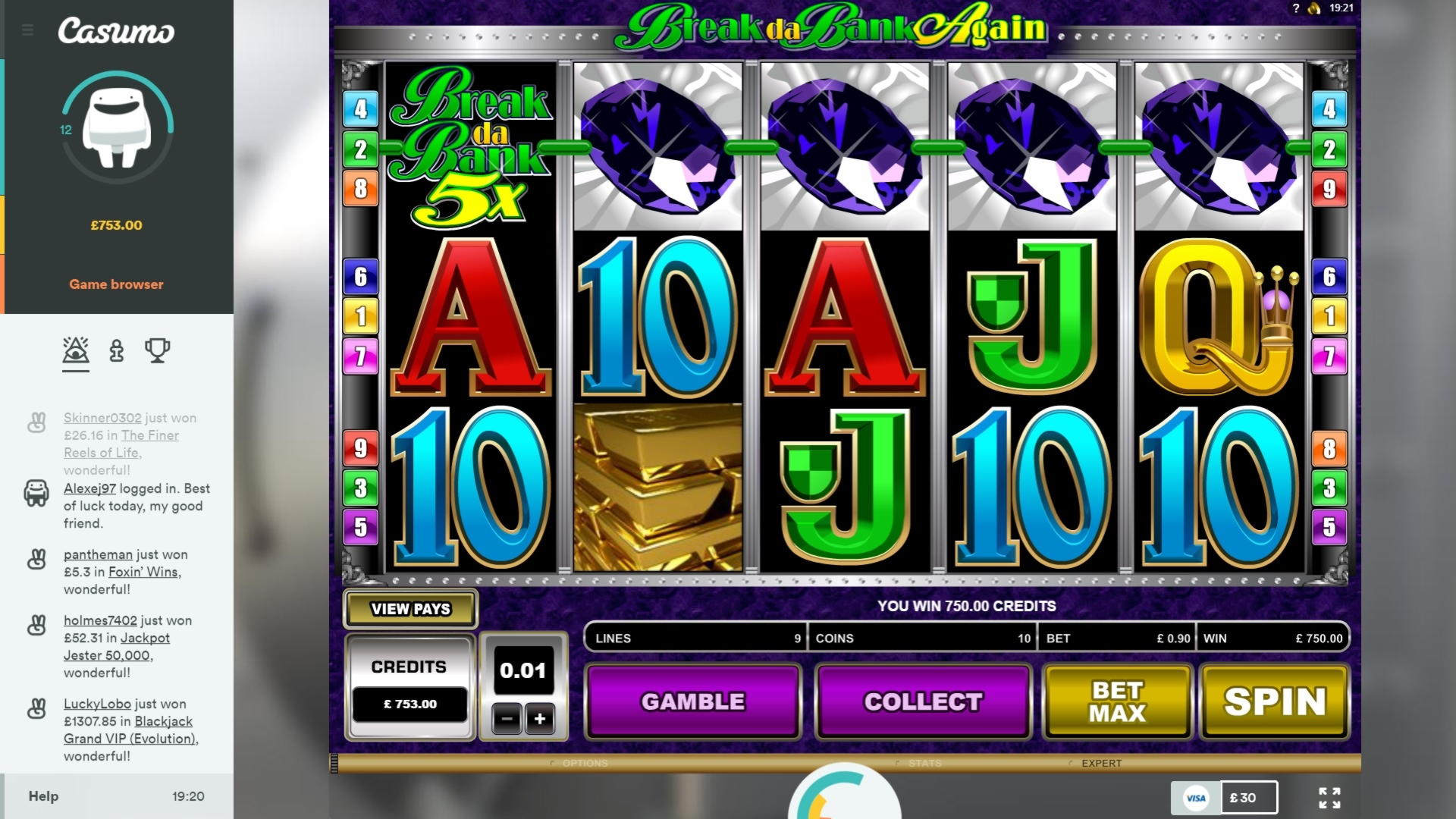 370% Match at a Casino at Casino com