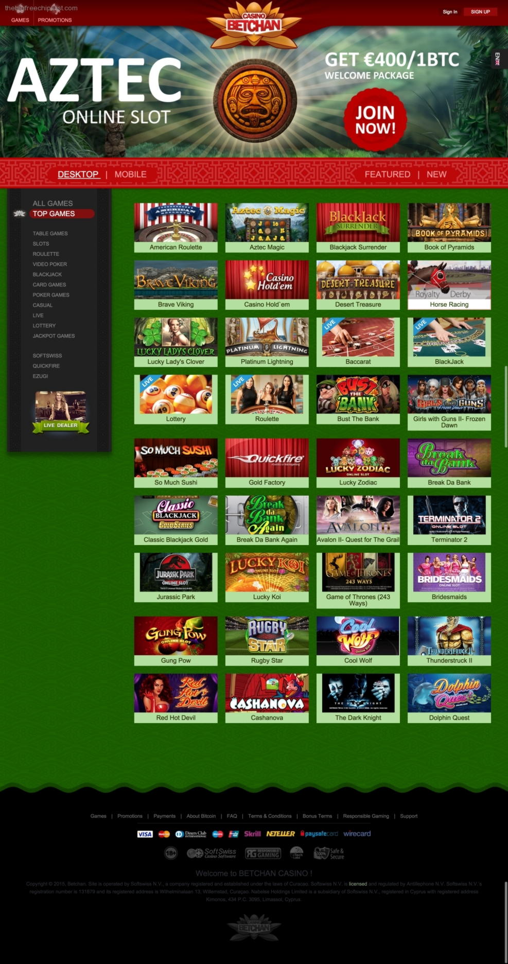 170 Free Spins Casino at Gate777 Casino