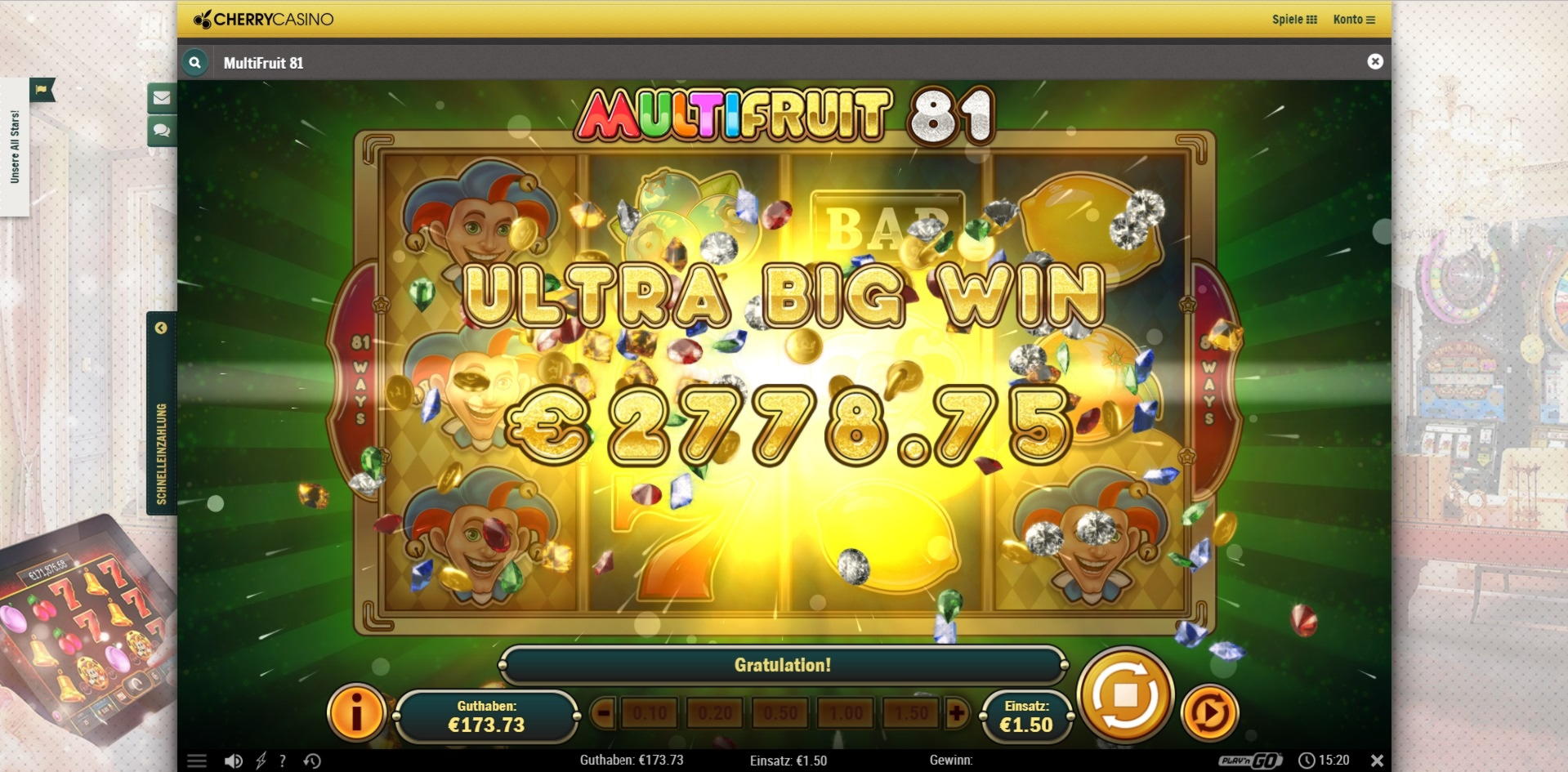 505% Match at a Casino at Casino com