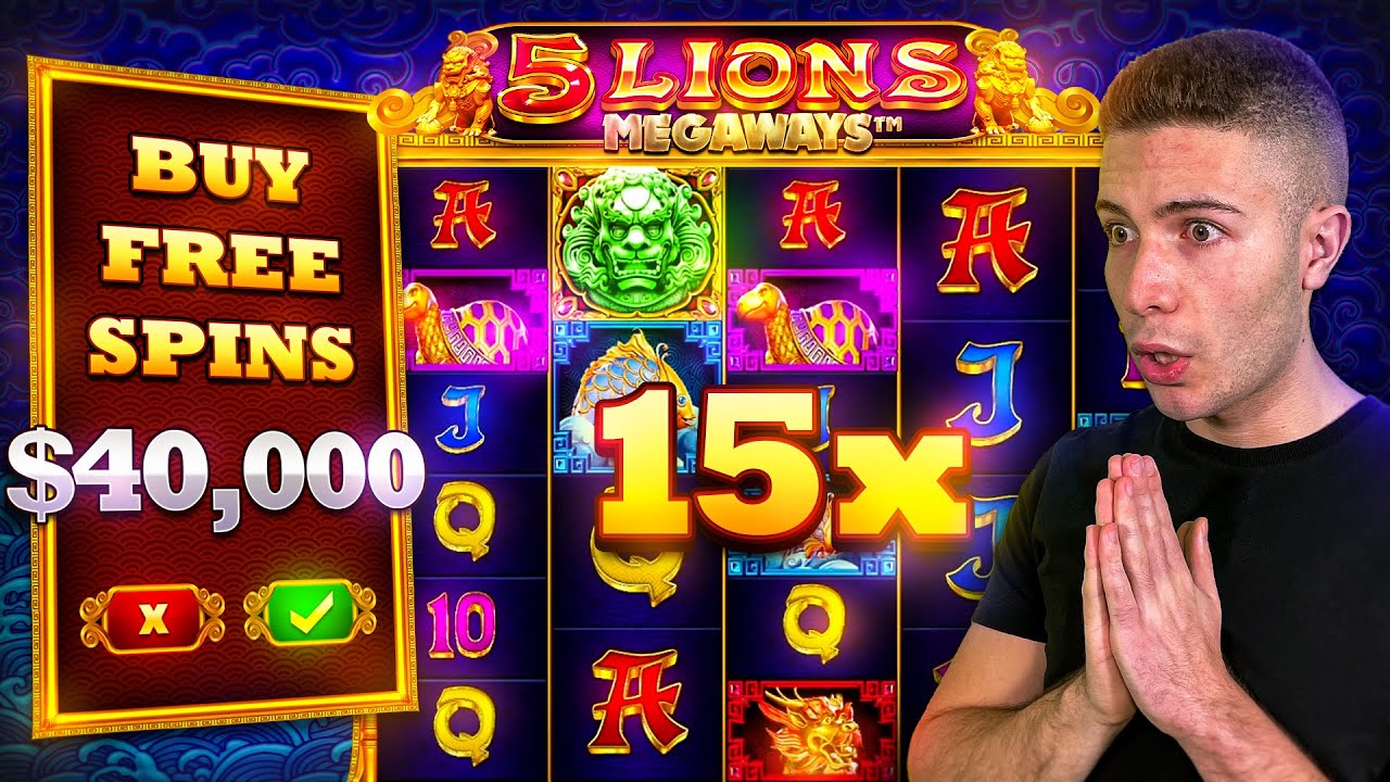 ,000 Bonus Buy on 5 LIONS MEGAWAYS ? (40K Bonus Buy Series #28)
