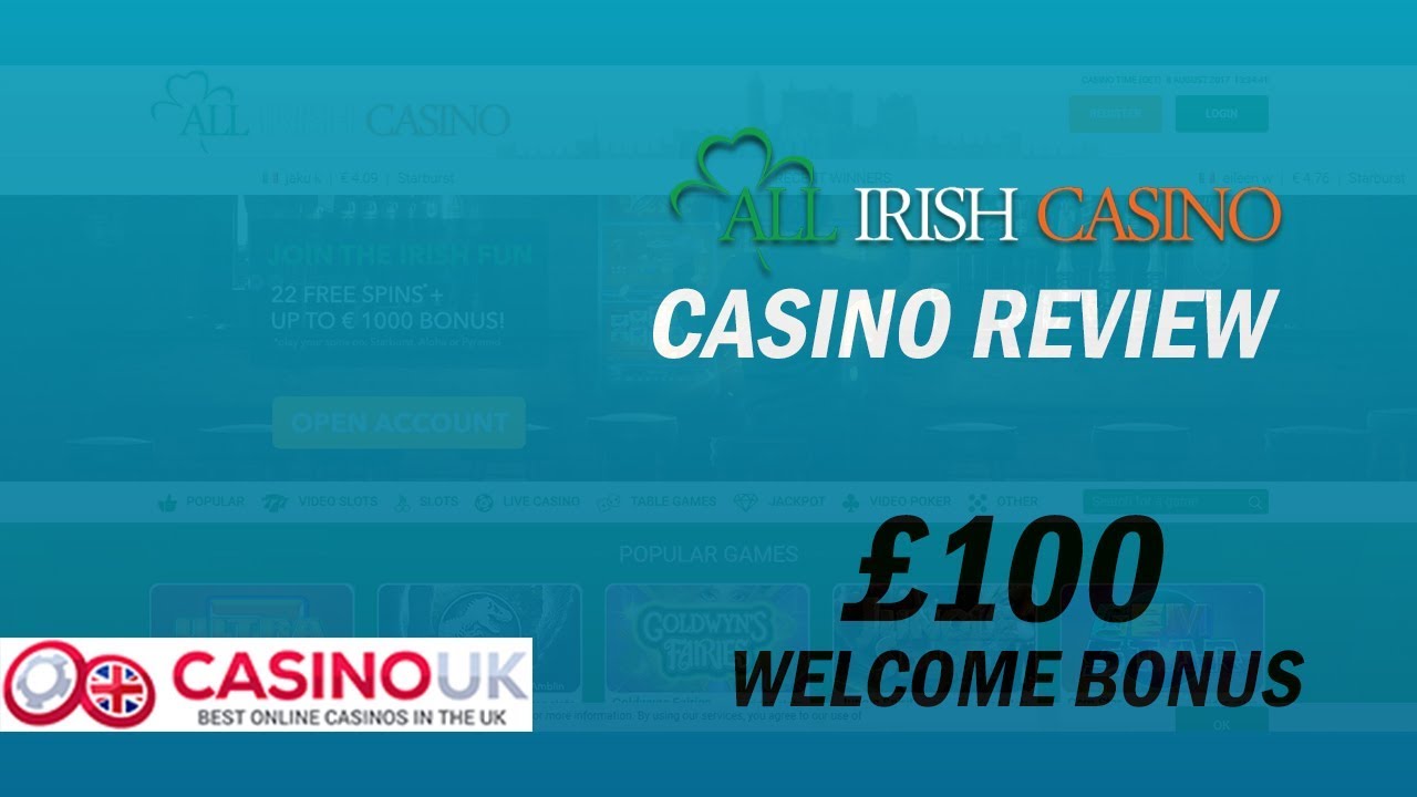 All Irish Casino Review - 22 Giros grátis e 100% Até € 500 no primeiro depósito para uma grande vitória